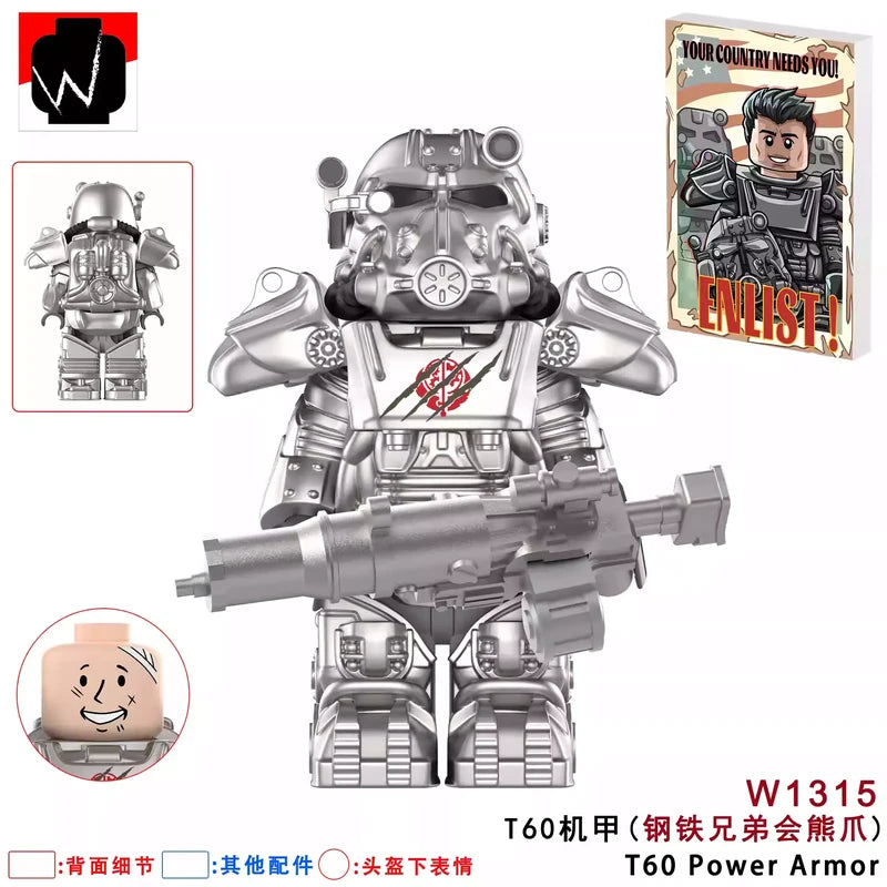 T-60 Power Armor W1315 Minifigures Movies and TV Minifigure