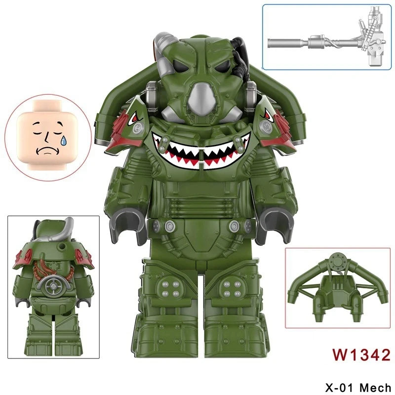 X-01 Mech Minifigures W1342 Games MiniFigure