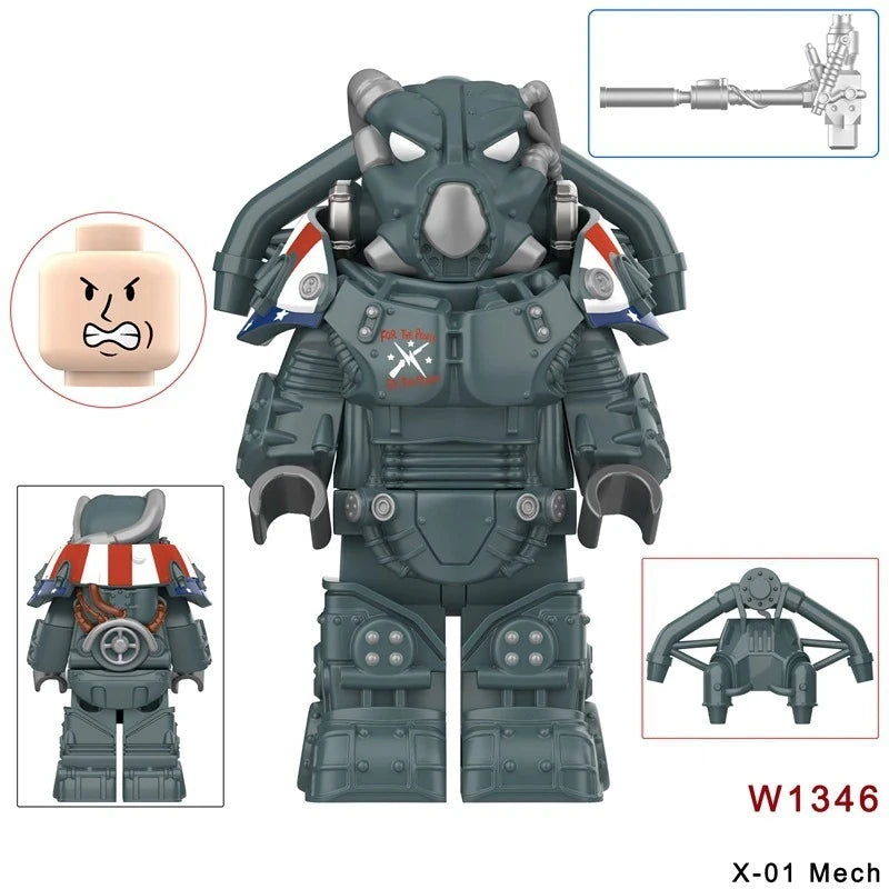X-01 Mech Minifigures W1346 Games MiniFigure