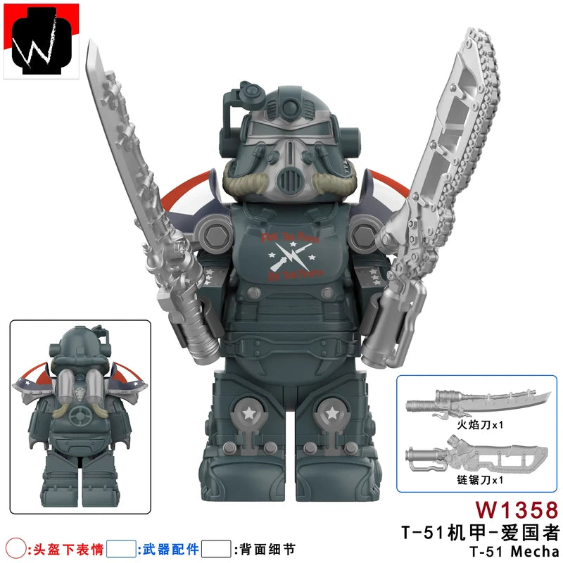 T-51 Power Armor Minifigures W1358 Games MiniFigure