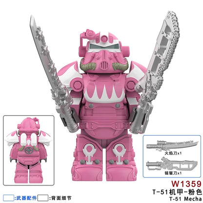 Fallout T-51 Power Armor Hot Rod Pink Minifigure W1359
