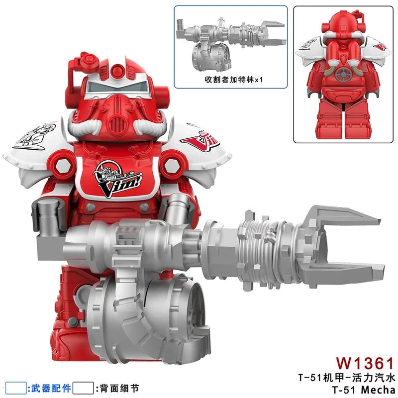 Fallout T-51 Power Armor Mecha Minifigure W1361