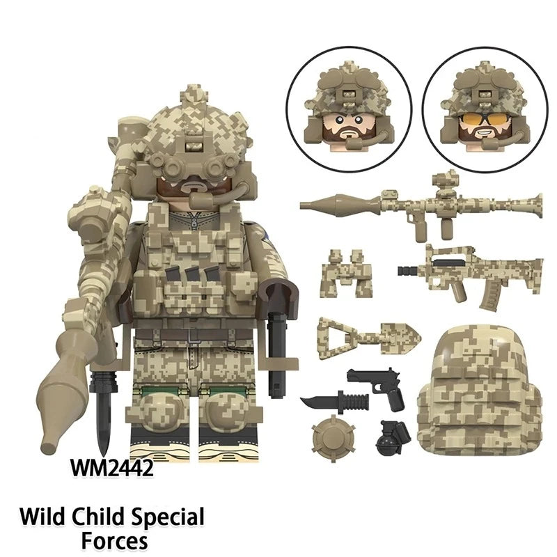 Wild Child Special Forces Minifigures WM2442 Military MiniFigure