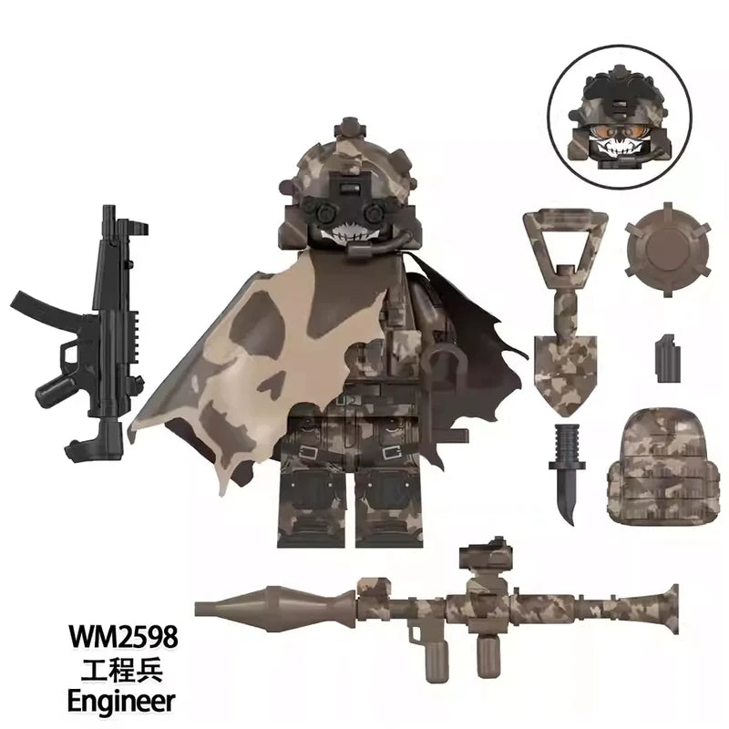 Engineer Minifigures WM2598 Military MiniFigure