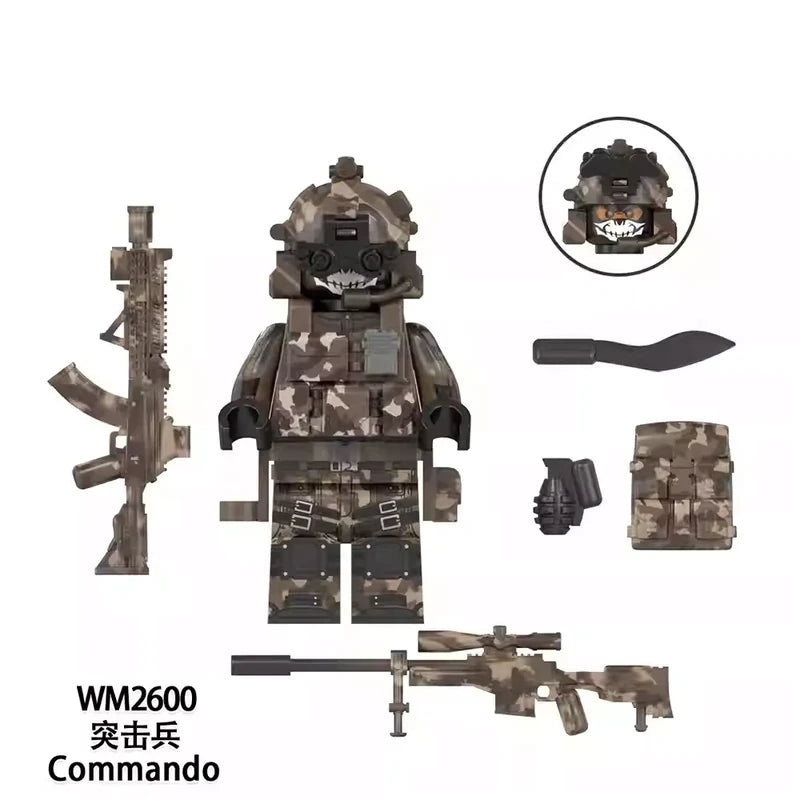 Commando Minifigures WM2600 Military MiniFigure