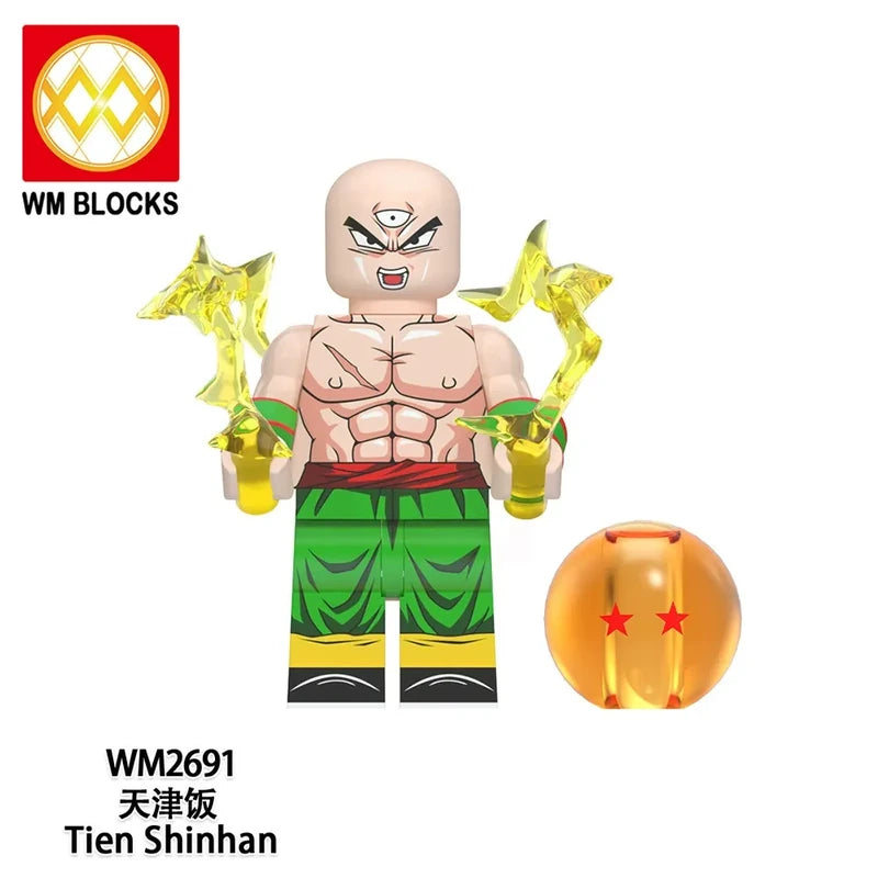 Tien Shin Han Minifigures WM2691 Dragon Ball MiniFigure