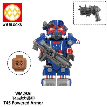 Fallout T-45 Power Armor Patriotic Minifigure WM2926