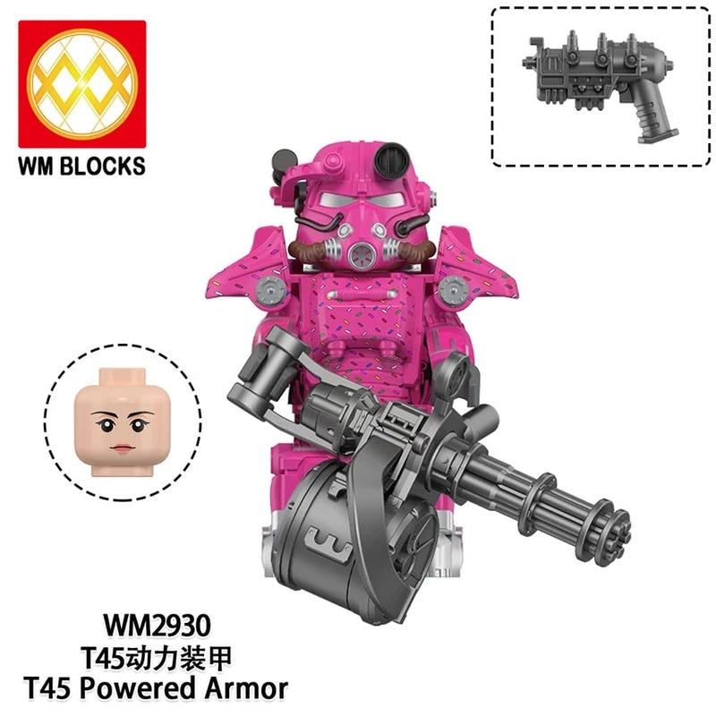 Fallout T-45 Power Armor Slocum's Joe Pink Paint Minifigure WM2930