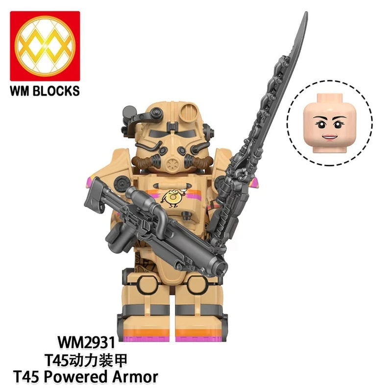 Fallout T-45 Power Armor Slocum's Joe Tan Paint Minifigure WM2931