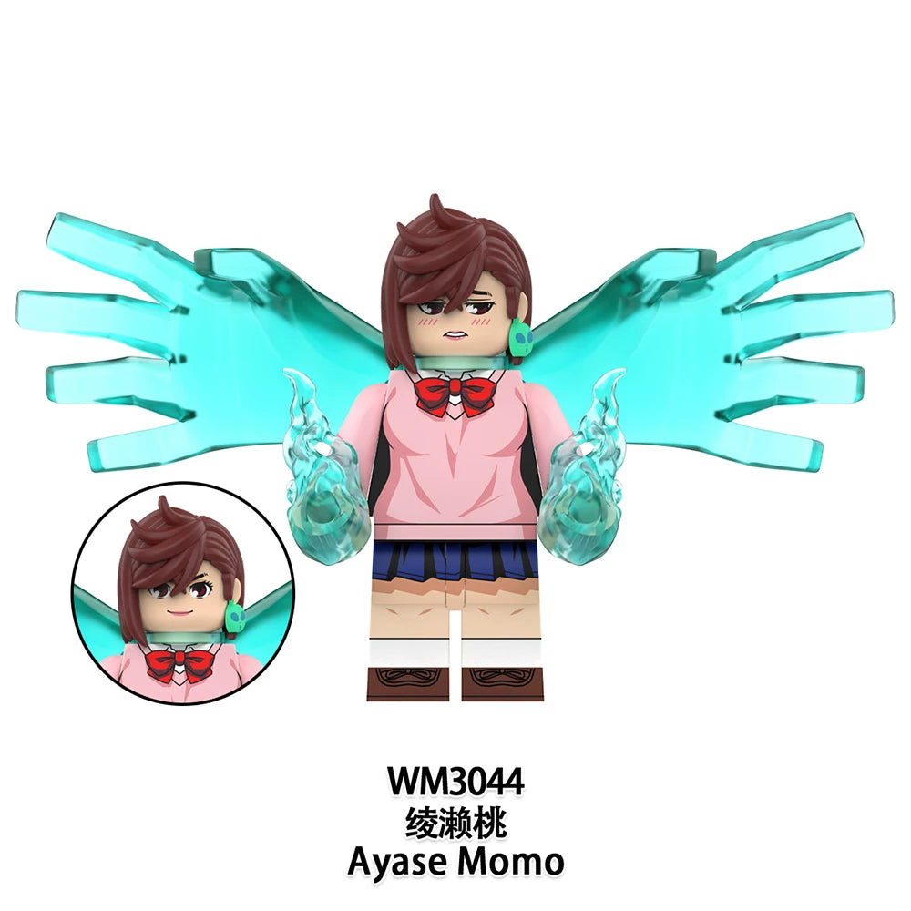 DAN DA DAN Series Minifigures WM6223 Shiratori Aira / Ayase Momo / Takakura Ken /Evil Eye Minifigures