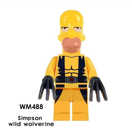 Homer Wolverine Minifigures WM488 Movies and TV MiniFigure