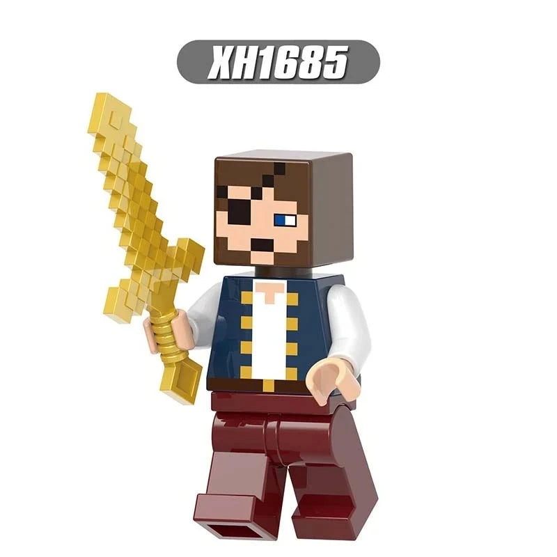 Pirate Minecraft Player Minifigures XH1685 Minecraft MiniFigure